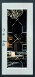 Купить межкомнатную дверь Палермо DESIGN с зеркалом, 16 мм в СПб