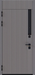 Купить межкомнатную дверь ДК-21 DESIGN с фальш фрамугой с царговыми панелями, 16 мм в СПб